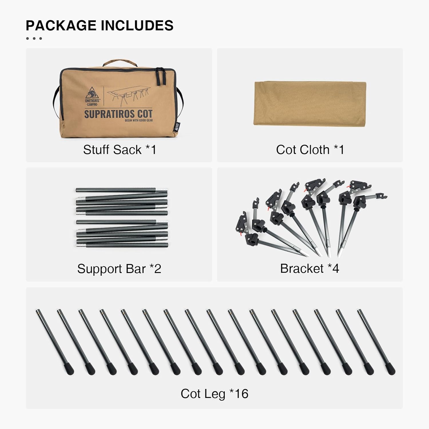 ONETIGRIS SUPRATIROS Extra Large Camping Cot, Height Adjustable Oversized Sleeping Cot with Extending Legs for Camping, Car Trips, Truck, Beach, Office Nap, Sturdy Supports Up to 400lbs - Image 8