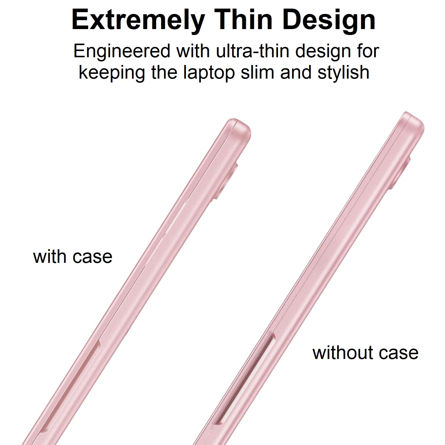 Midkart Matte Finish Case Compatible with MacBook Neo 13 inch 2026 Release Model A3404 A18 Pro Chip Ultra Thin 3 in 1 Kit Exact Fit Fingerprints Resistant Protective Hard Shell Cover, Blush Clear — Amazon image 4