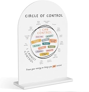 Mental Health Things I Can Control Desktop Decoration, Therapy Office Acrylic Gifts for Therapist Office Living Room Bedroom Table Decor