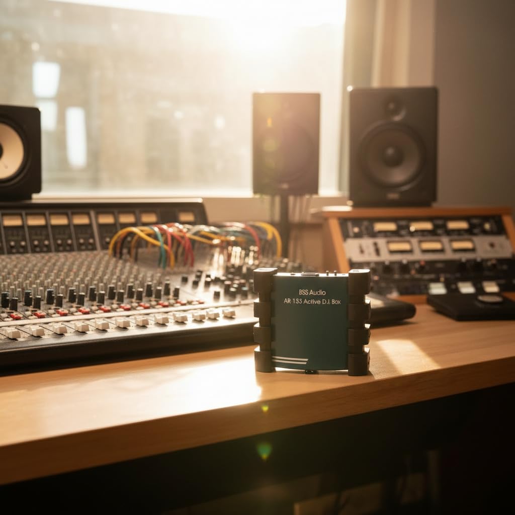 Boîtier professionnel Active DI, convertisseur d'impédance en alliage d'aluminium pour enregistrement en direct et studio, interface audio bleue avec compatibilité