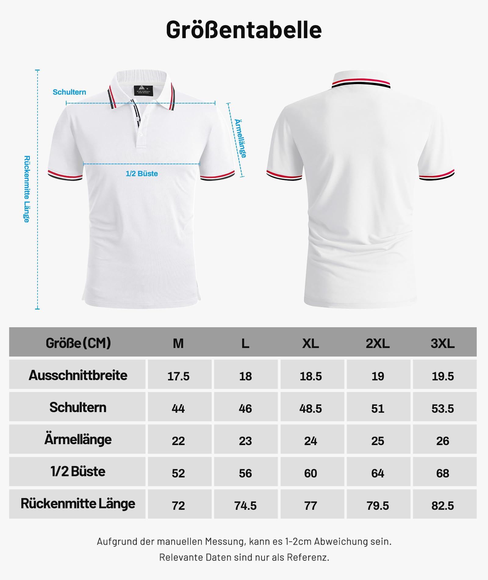 SwissWell 3 Piezas Polo Hombre Manga Corta Golf Verano Polos Hombre