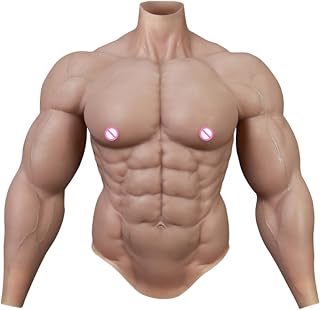 Artificial Abs For Men Realistic Chest Silicone Fake Muscle Suit With Arms Cosplay Transvestite