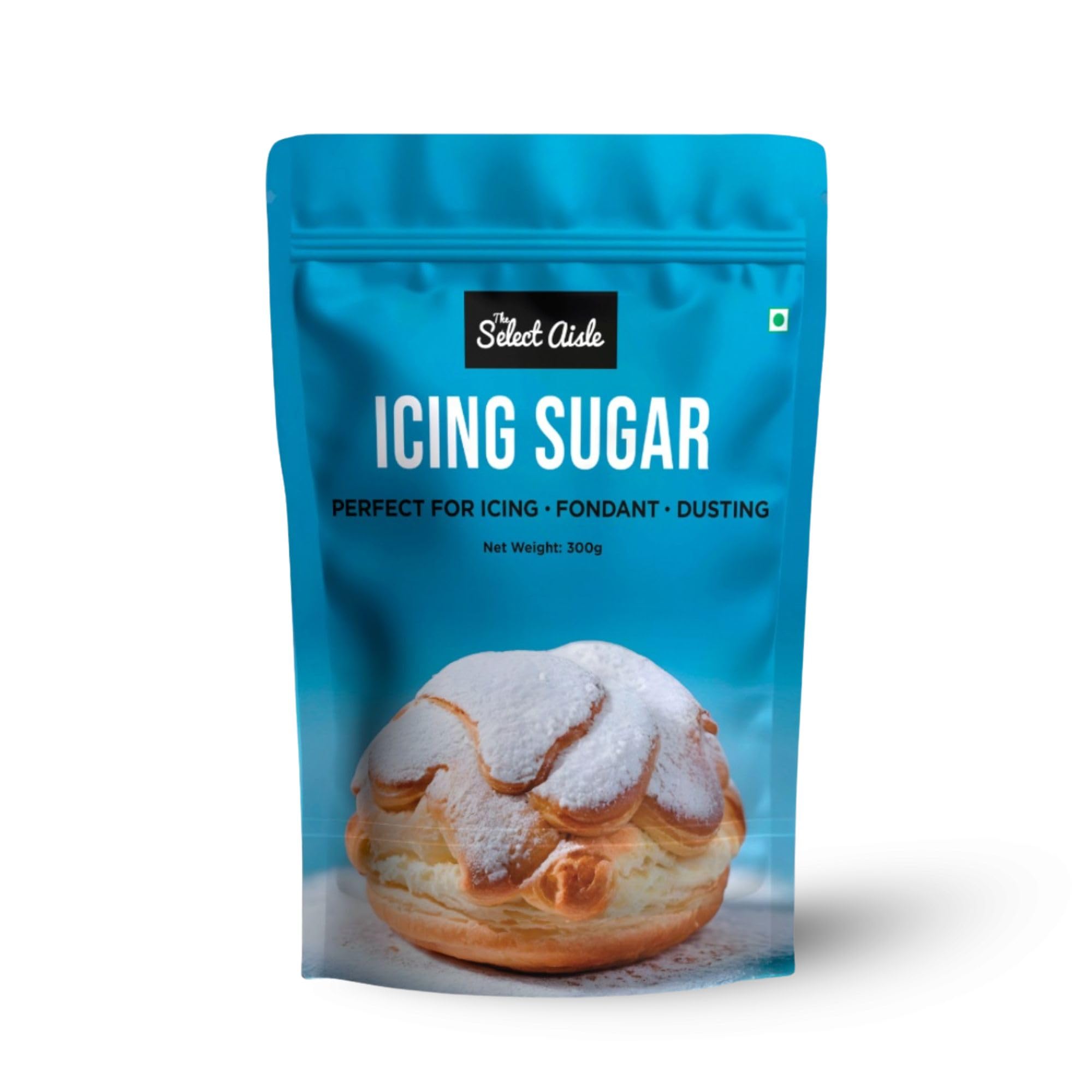 The Select Aisle Icing Sugar 300g | Fine Powder for Baking, Frosting, Icing, Cookies & Desserts | Confectioners | Baker’s Powder for Smooth Creams, Glazes & Cake Decoration