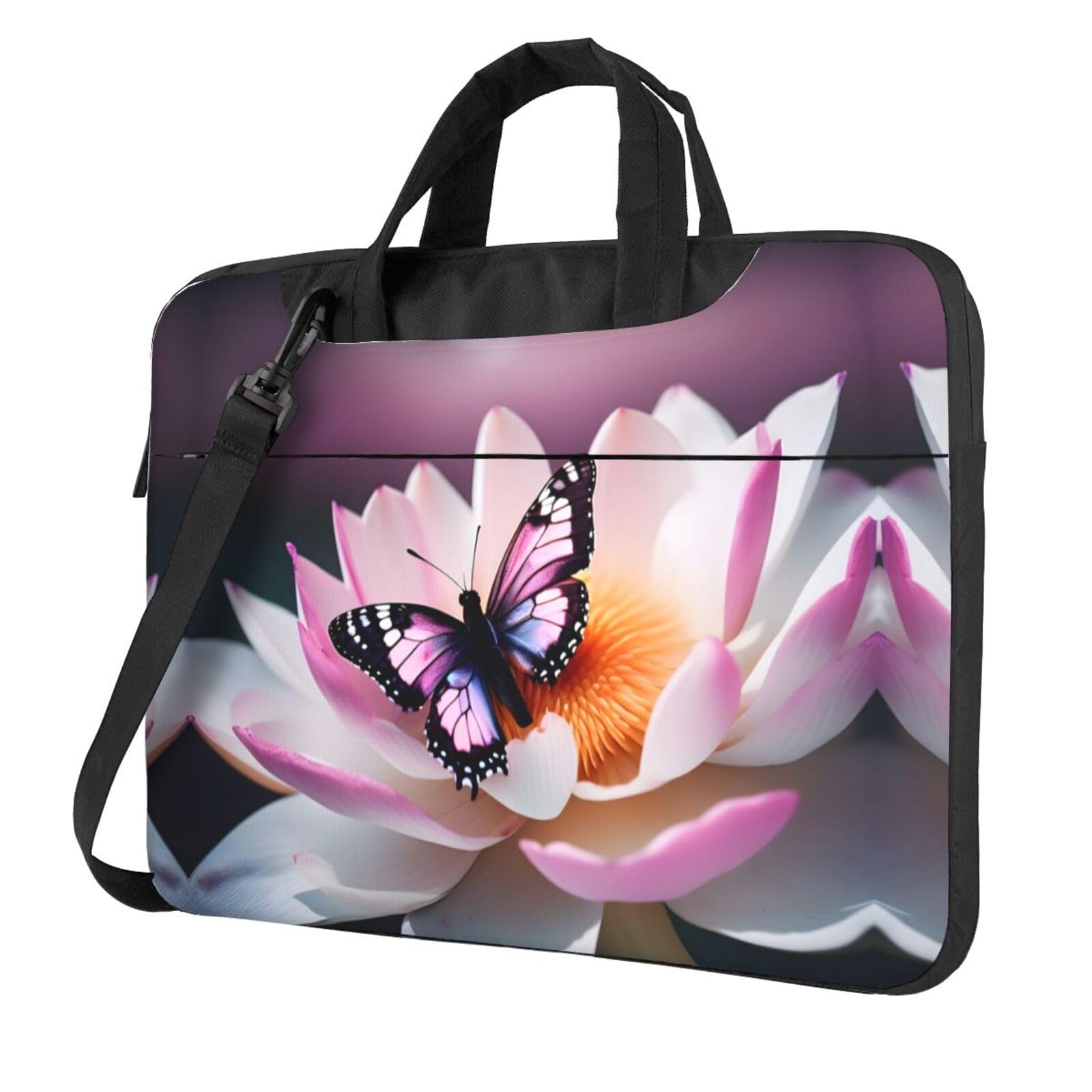 Bolso de hombro para laptop de moda con estampado rosa resistente 8