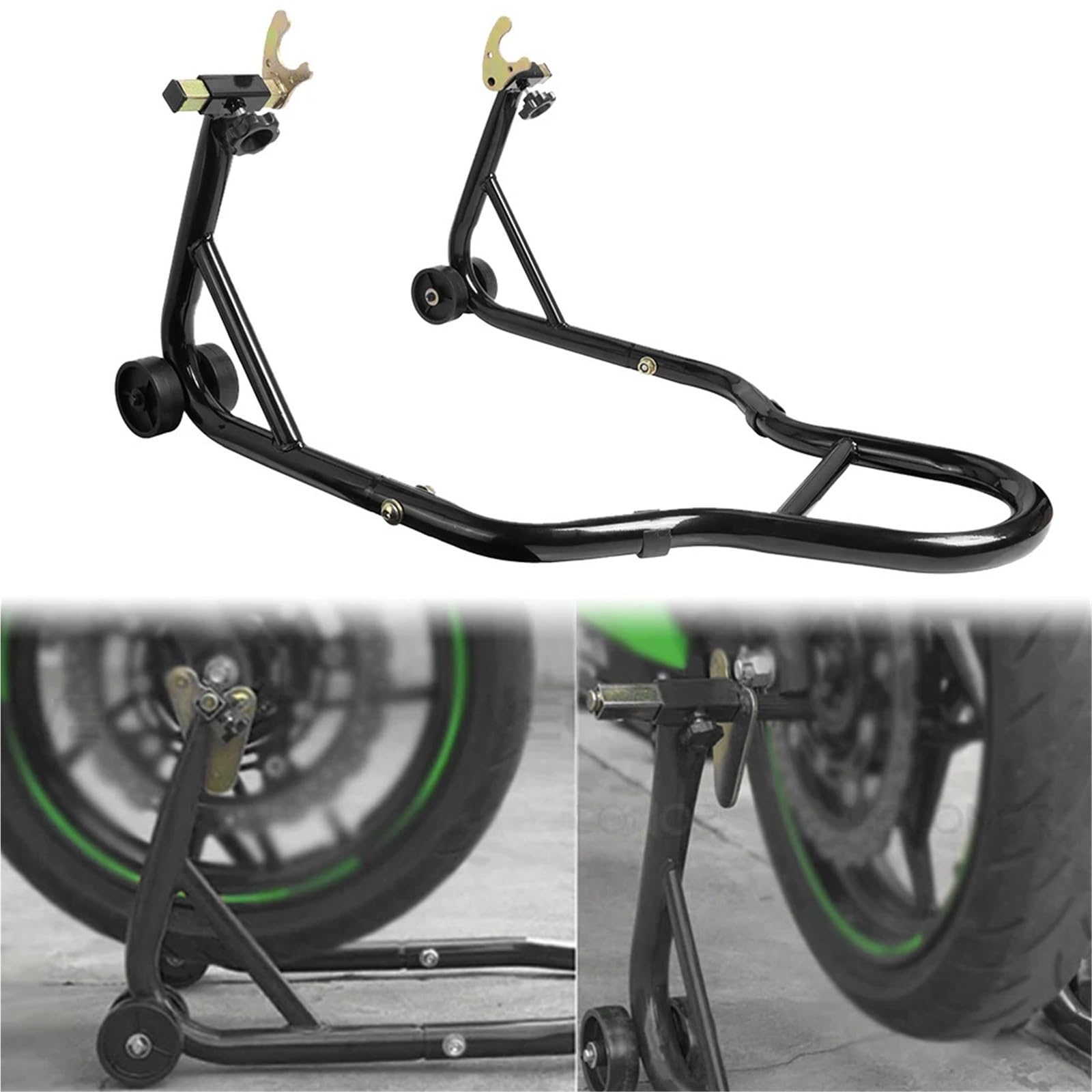 adapter podpórki 2 w 1 Uniwersalny tylny stojak do padoku Motocykl Rower U-kształtny L-kształtny uchwyt Hak Smar łańcucha(Red)