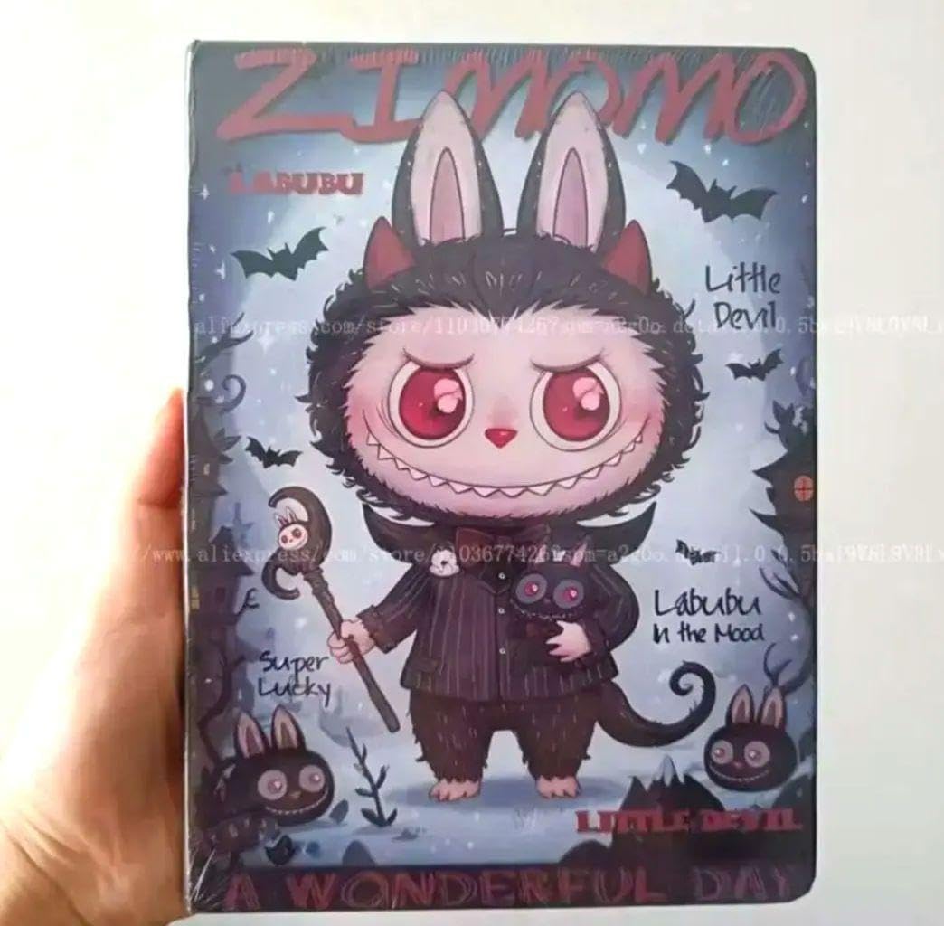 海外 ラブブ 日記帳 ノート 限定 LABUBU zimomo 新作☆ラブブのハード