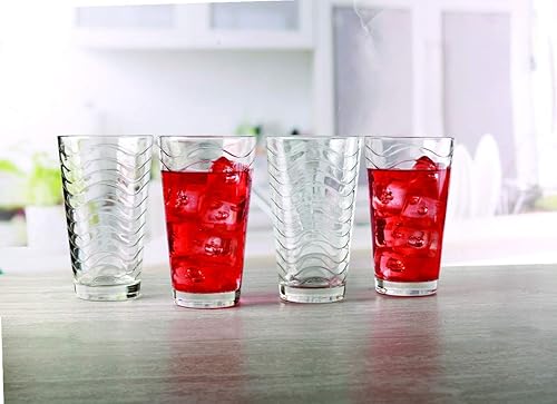 Miniatura 2 de Circleware 4-Piece Set of Heavy Base Highball Drinking Glasses Tumblers, Kitchen Entertainment Ice Tea Beverage Cups Glassware for Water, Juice,