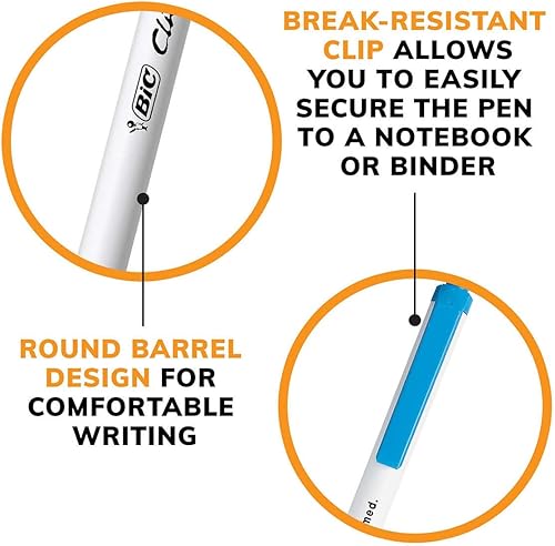 Miniatura 4 de BIC Clic Stic - Bolígrafo retráctil, punta media de 0.039 pulgadas, 50 unidades (azul)