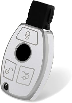 Premium Soft TPU Key Fob Cover Case Fits for BenzSilver
