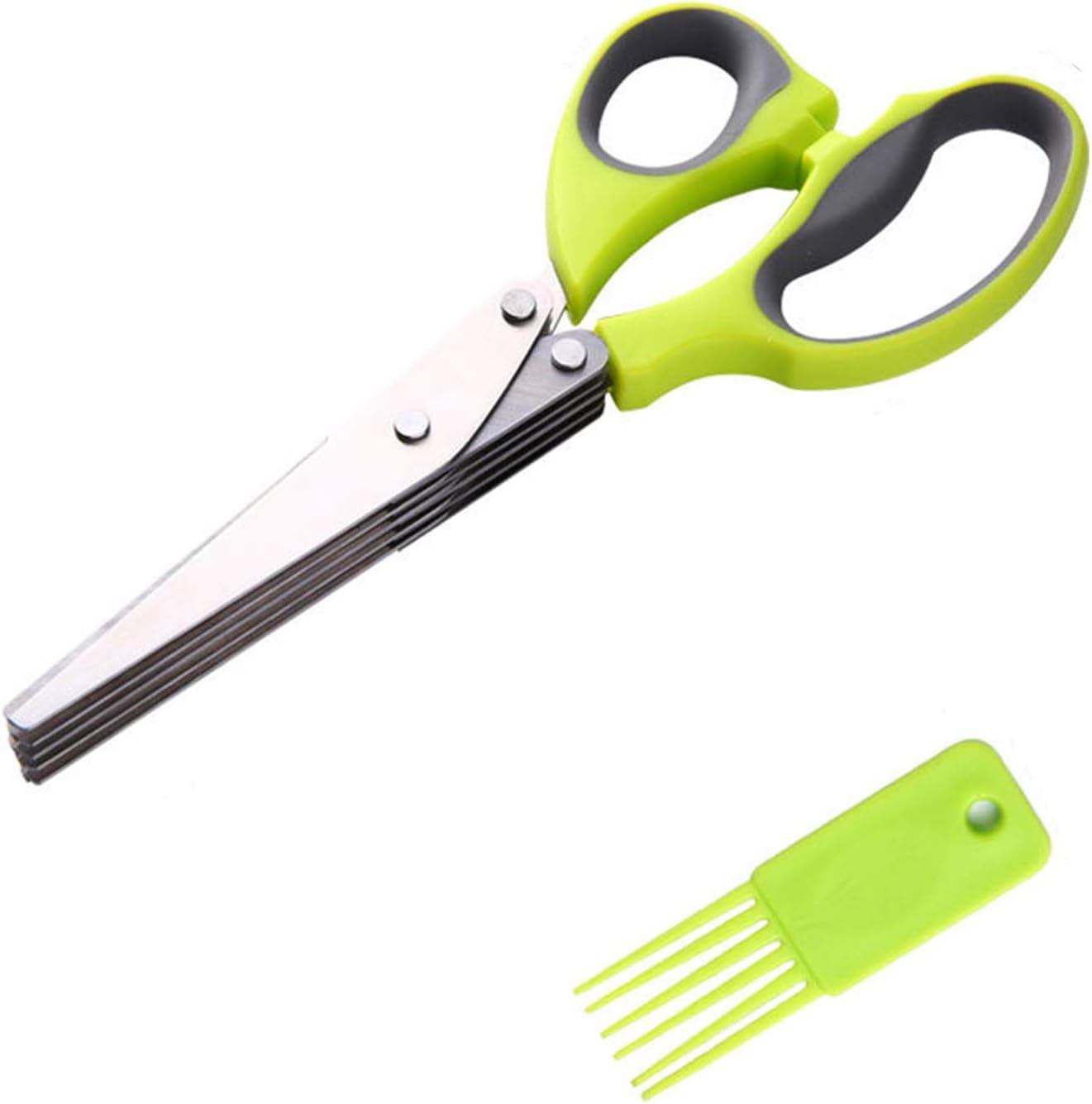 Kitchen Scissors Herb Scissors with 5 Multi Stainless Steel Blades and Safe Cover Kitchen Gadgets Cutter
