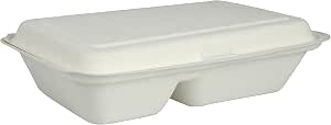 Amazon.com: Abena Compostable PFAS-Free Bagasse Clam Shell to-Go ...