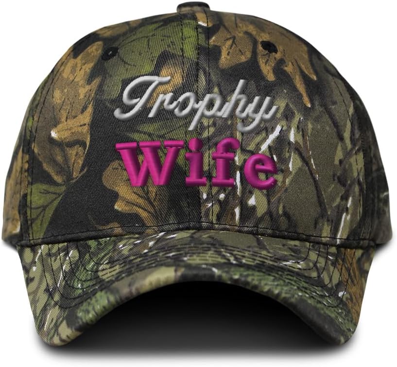 Speedy Pros Camo Baseball Cap Trophy Wife Cotton Hunting Dad Hats for Men & Women