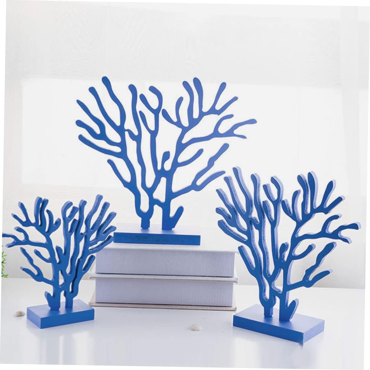 1set Mediterranean Style Coral Ornaments Statue Ornaments for Ocean Decors Party Supplies