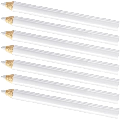 HINZIC 7 Pcs White Sewing Pencil for Fabric, 8.75CM Tailors Quilting Marking Pencils, Washable Tracing Tools Chalk Pencils for Sewing Dressmaker Craft