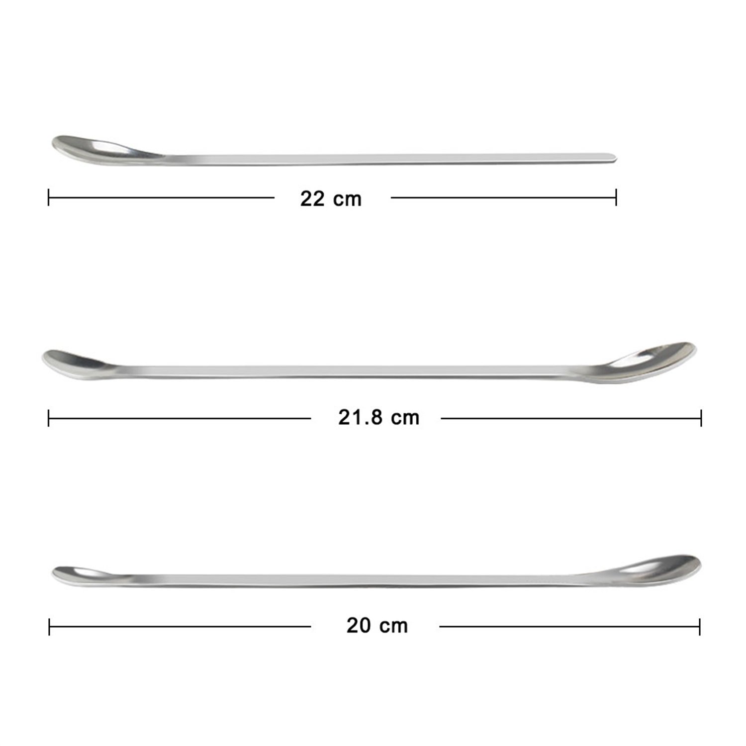 LAB-MRO Stainless Steel Medical Pharmacy Lab Mini Micro Sampling Spoon Spatulas Scoop, Set of 3