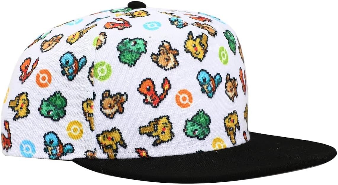 Pokemon Starters White Snapback Hat - Image 3