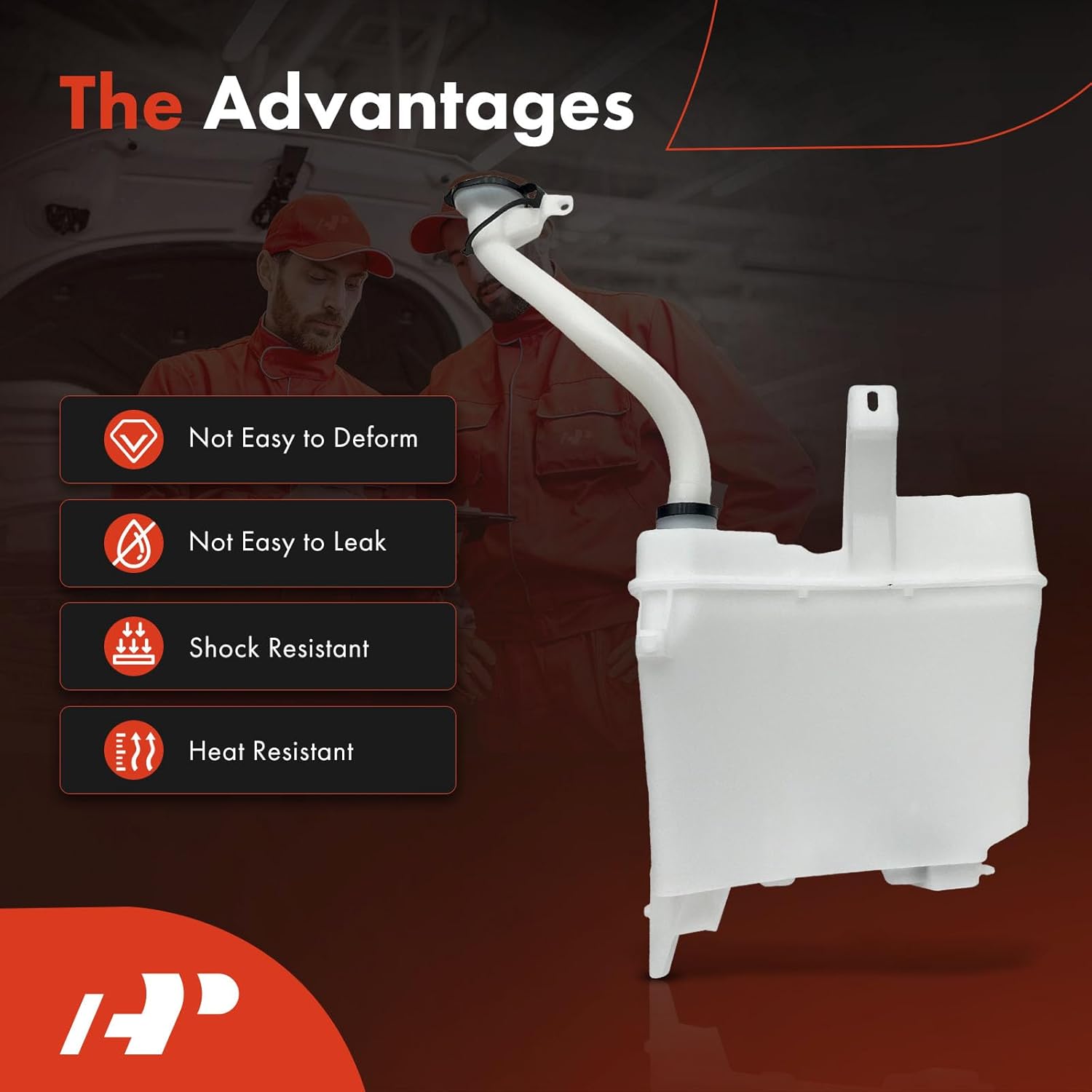 A-Premium Windshield Washer Reservoir Compatible with Select Nissan Models - Versa 2007 2008 2009 2010 2011, with (Washer Pump/Filler Neck/Cap/Hose/Bracket) - Replace# 28910EL400PFM