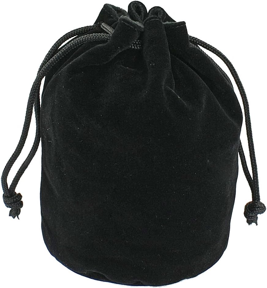 Ruilogod Black Soft Fleece Lining DSLR Camera Lens Pouch Case Bag 11cm x 15cm