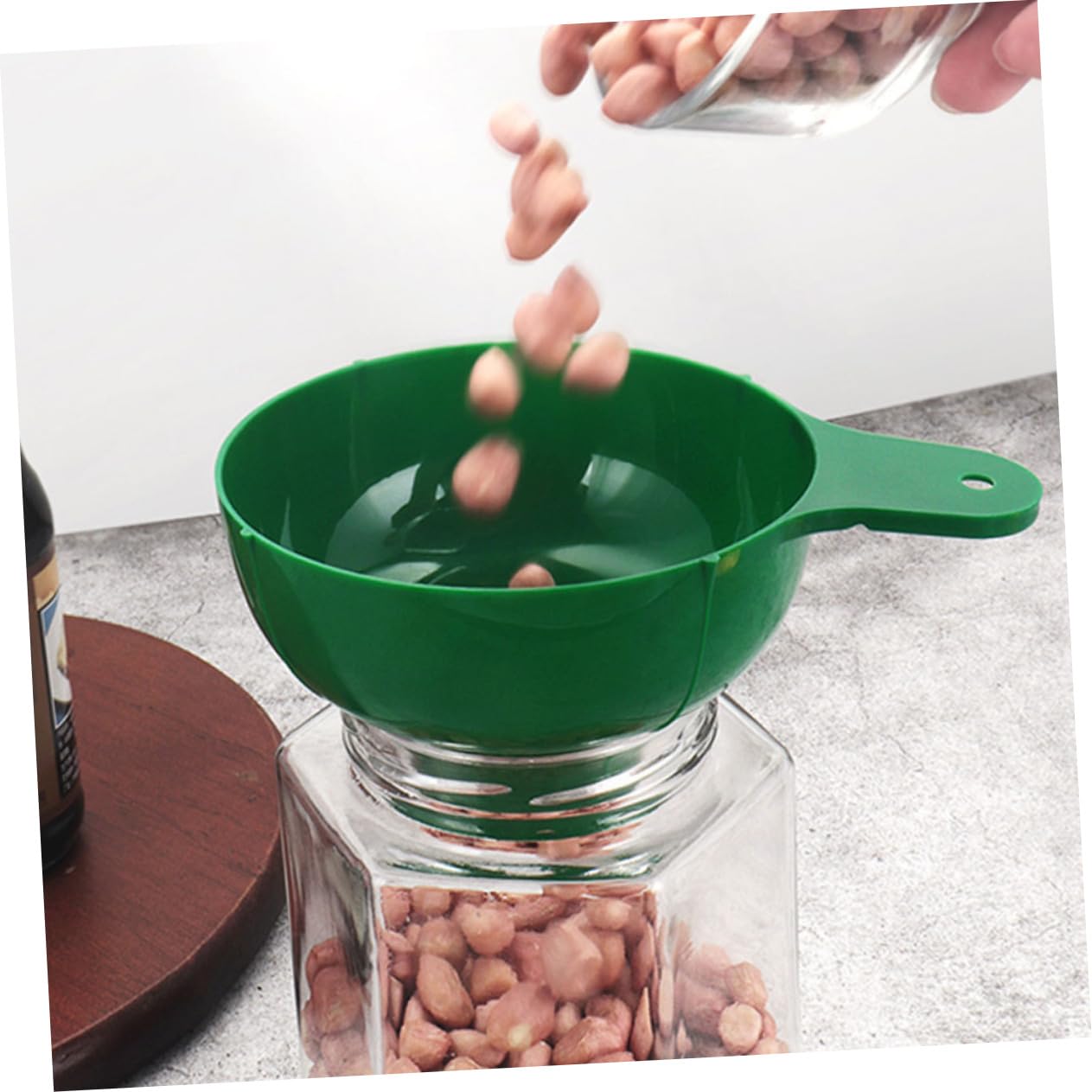 IMIKEYA 2 Set Imbuto Imbuti Dell'olio Imbuti Per Riempire Bottiglie Da Cucina in Plastica Per Riempire Le Bottiglie Accessori Da Cucina Pp Green 4 Pezzi * 2