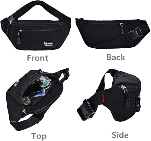 Miniatura 9 de Paquete de 2 riñoneras para hombres y mujeres, riñonera deportiva impermeable para viajes, senderismo, correr, 1pack-púrpura