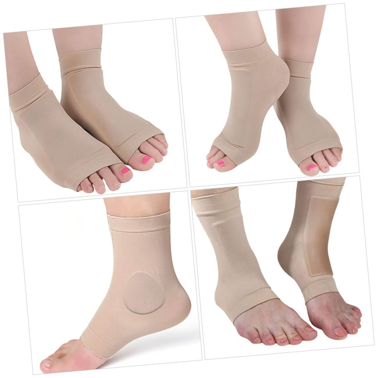 ORFOFE 2pairs Ankle Protectors for Men Skater Socks Ankle Support for Sprained Basketball Tennis Volleyball Skiing