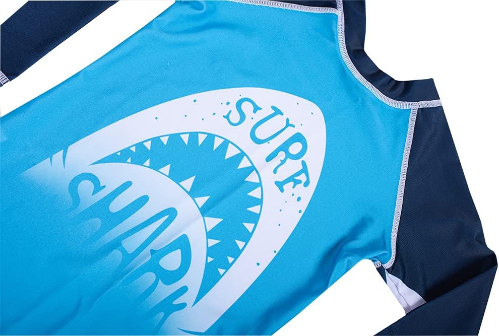 Kids Toddler Boys Two Piece Rash Guard Swimsuits Long Sleeve UV Sun Protection Sun-Suit Swimwear Sets