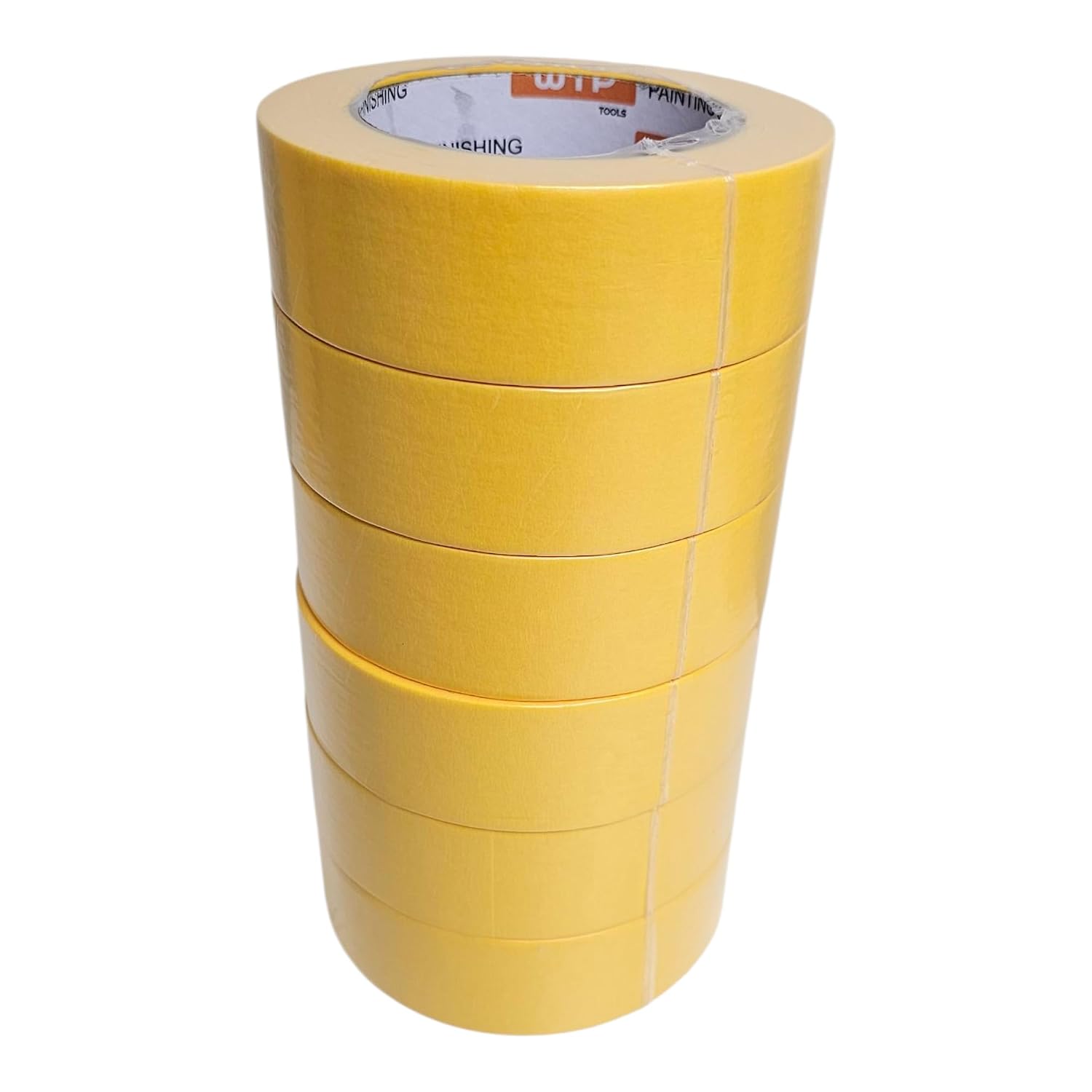 MTE36-6 Automotive Industry Masking Tape for Painting and Refinishing, Yellow Color, 1 1/2" Width, 55 Yards Length, Pack of 6 - High Temperature Resistant - No Residue