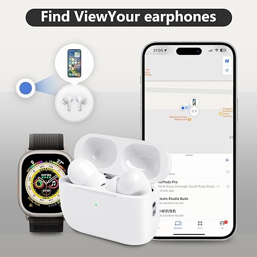 Miniatura 6 de Funda de carga inalámbrica compatible con Airpods Pro de 2 y 1 generación, solo con botón de sincronización de emparejamiento Bluetooth, sin