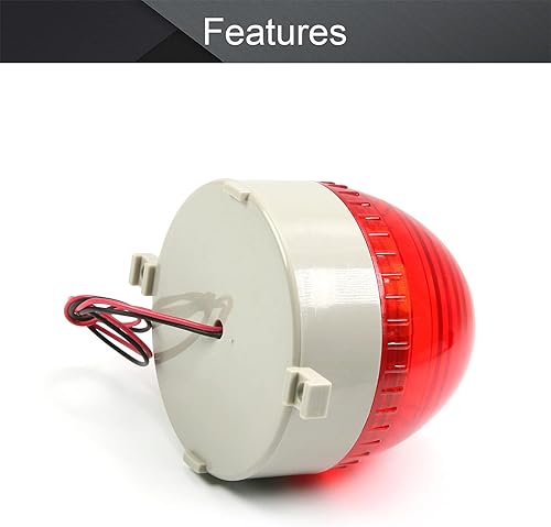Miniatura 7 de Othmro 1 unids bombilla de advertencia industrial señal torre lámpara plástico piezas electrónicas siempre en luz sin sonido rojo 24 V 3 W