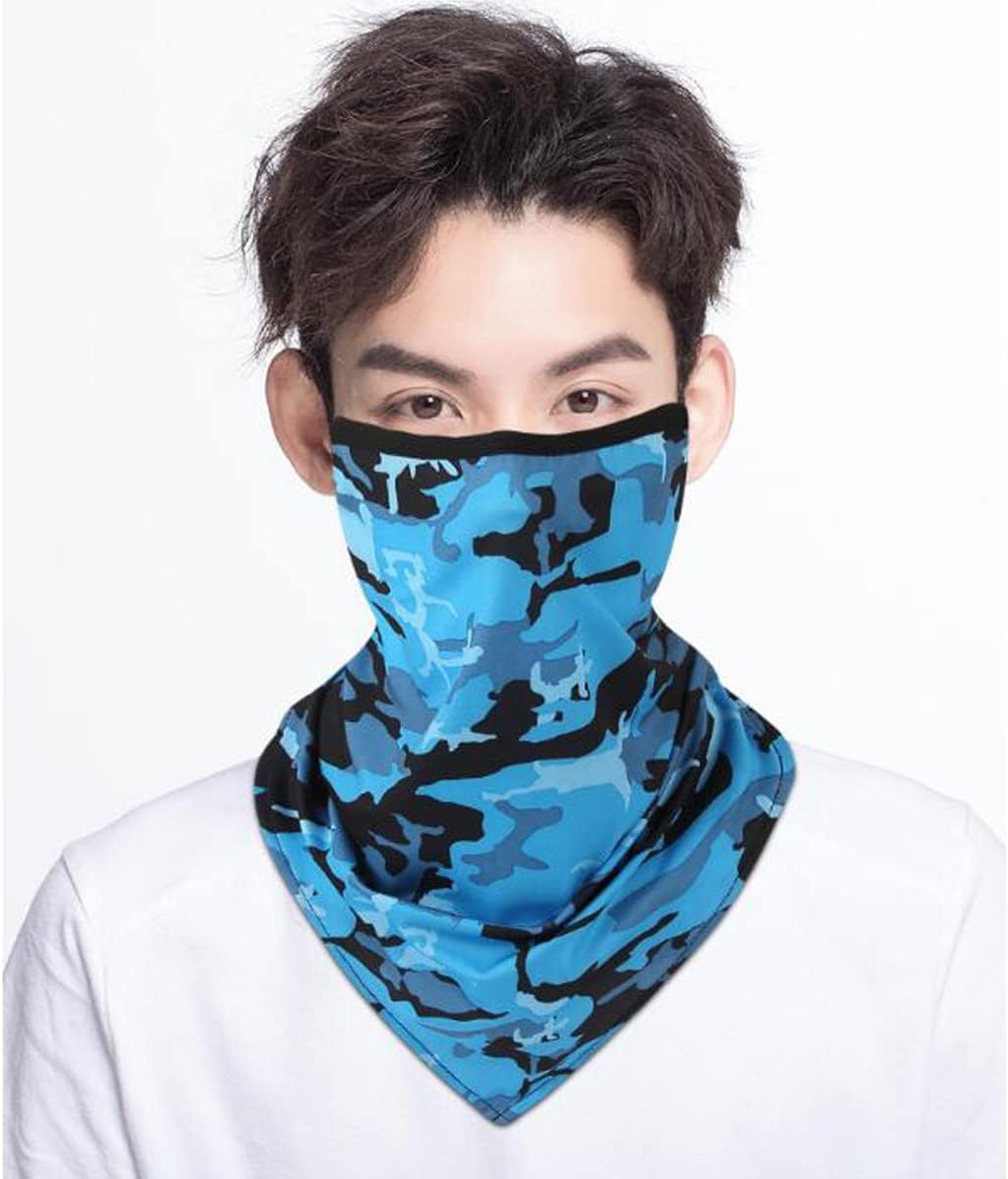 6 Pcs Face Bandana Ear Loops Neck Gaiter Scarf Face Cover Balaclava Headwear for Men Women Outdoor Sports,Random Color