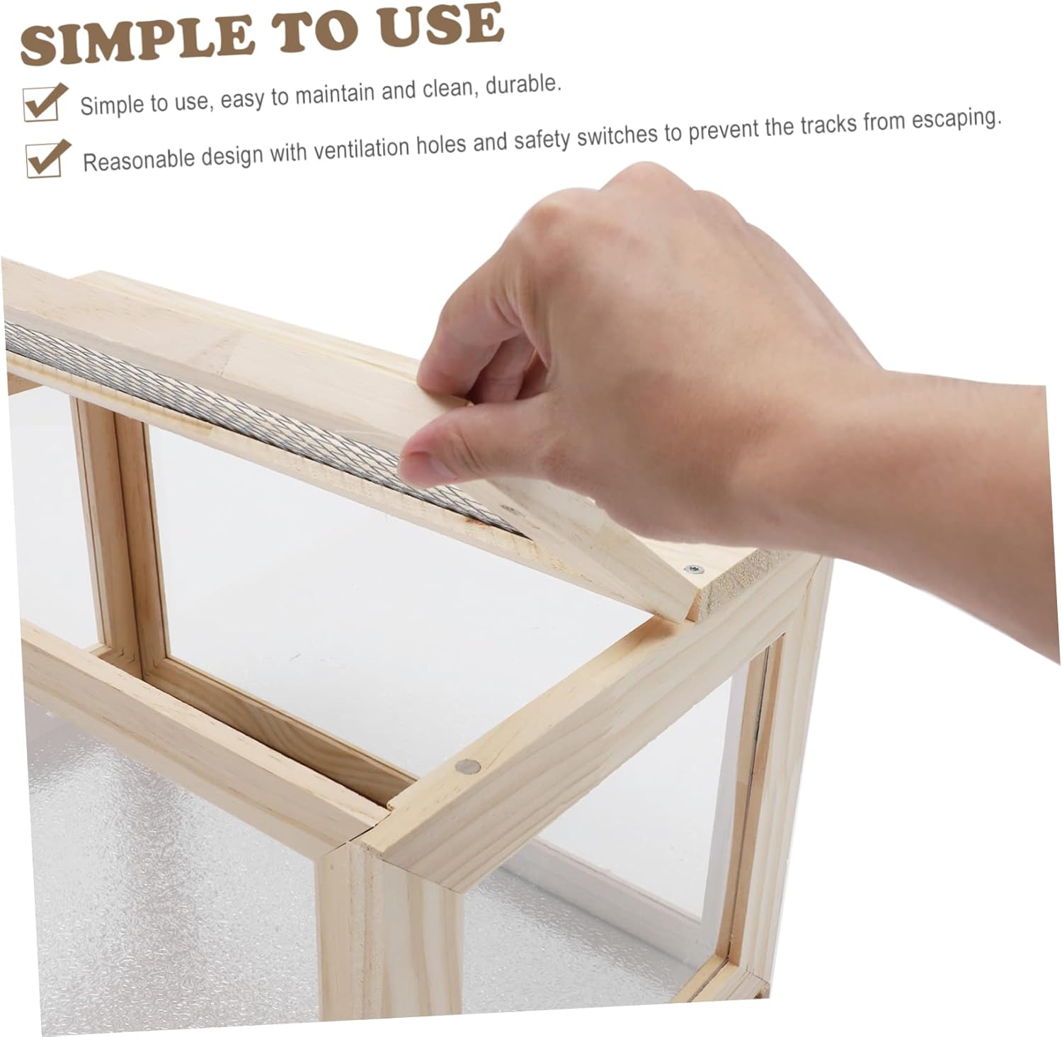 Wooden Hamster House Villa Small Animal Hideout Resting Place Pet Habitat with Craftsmanship for Hamsters and Gerbils