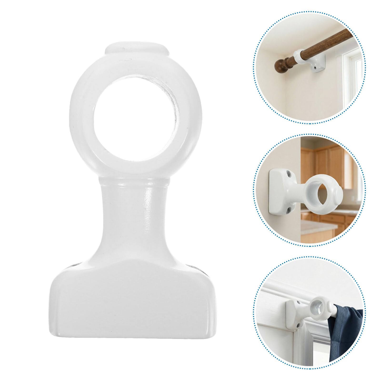 BETOOKY 4 Pezzi Supporti per Bastoni Tende Staffe da Parete Resistenti per Bastoni Tende Pesanti Adatti per Soggiorno Camera e Ufficio Fissaggio Stabile e Allineamento Preciso