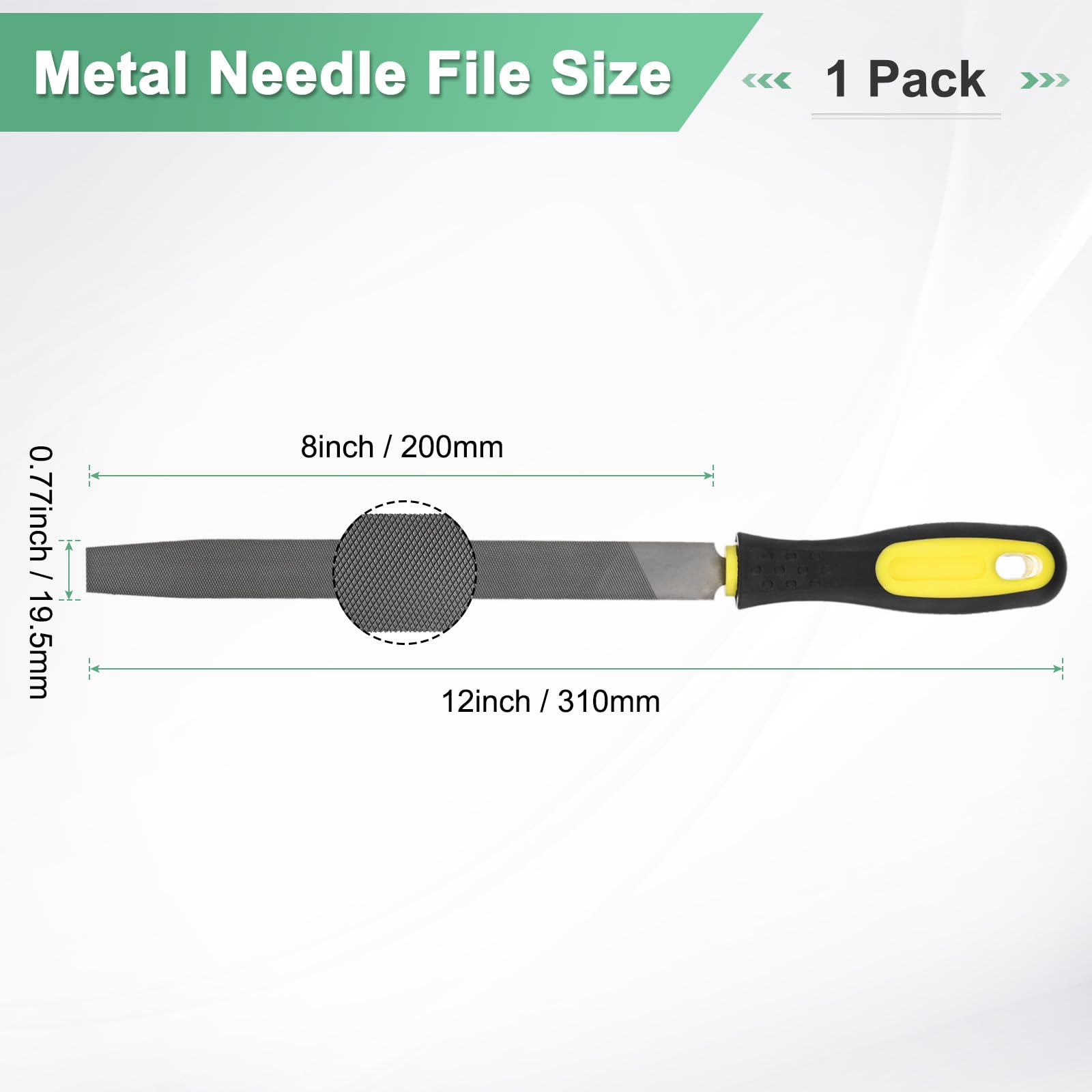 M METERXITY Flat Metal File 8 Inch - Image 3
