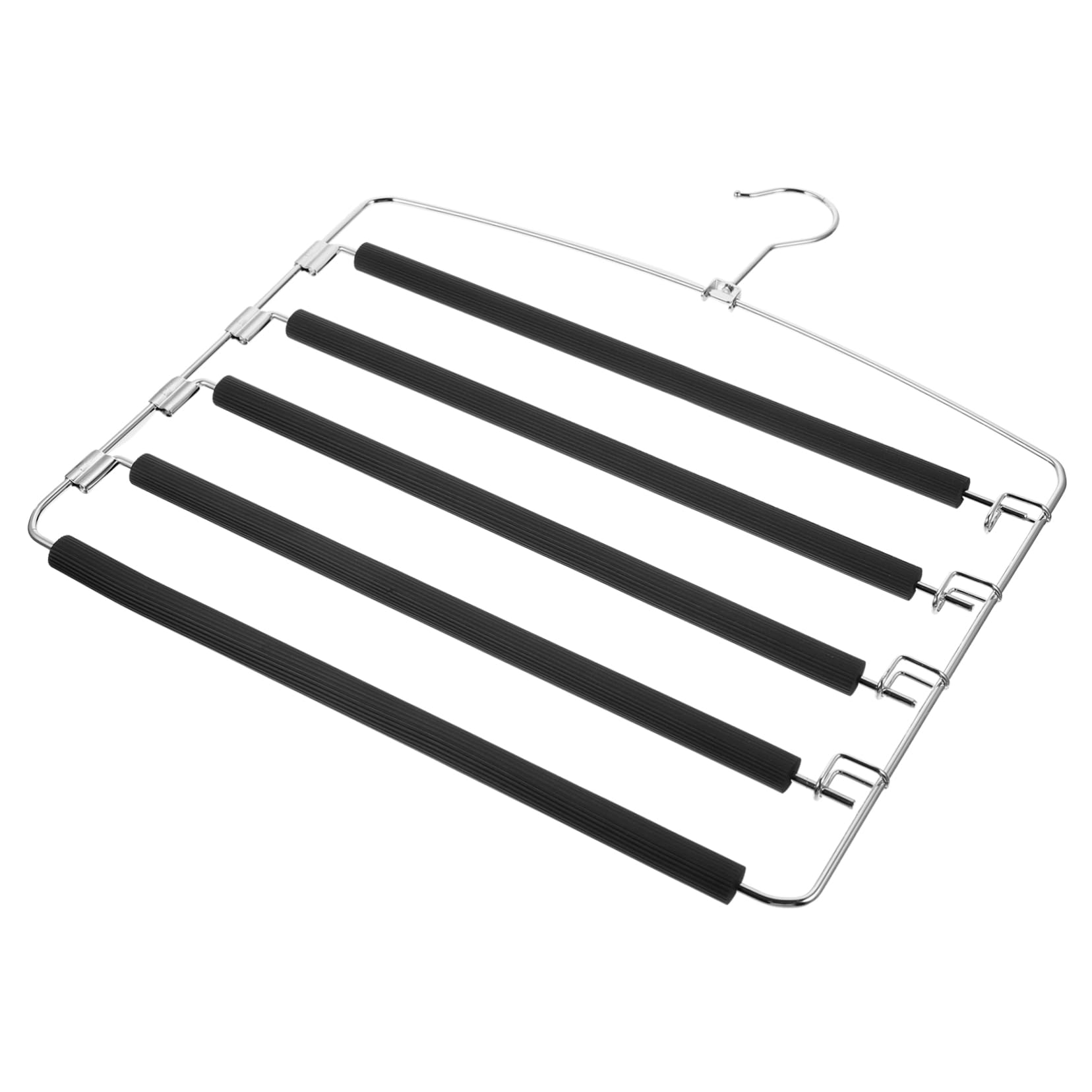 OUNONA Multi Layer Pants Organizer Non Slip Hangers for Jeans Trousers Space Saving Wardrobe Design for Closet Storage Neat Arrangement