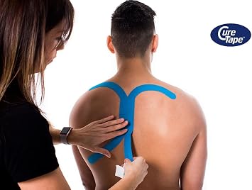 Kinesiology Tape Intro Offer | 4 x Therapeutic Kinesiology Tape | Kinesiology Taping Book | Premium Scissors | CrossPatches by CrossLinq | The Best Medical Tape | CureTape