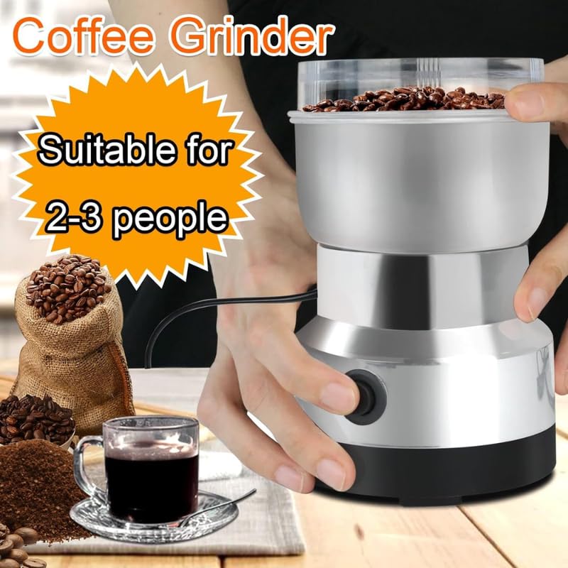 Image of Elevea 𝐂𝐨𝐦𝐛𝐨 C333 Stainless Steel Multifunctional Coffee Grinder Smash Machine and Solo Junior Stainless Steel Tiffin Lunch Box Container 𝟏𝟓 𝐘𝐞𝐚𝐫𝐬 𝐖𝐚𝐫𝐫𝐚𝐧𝐭𝐲