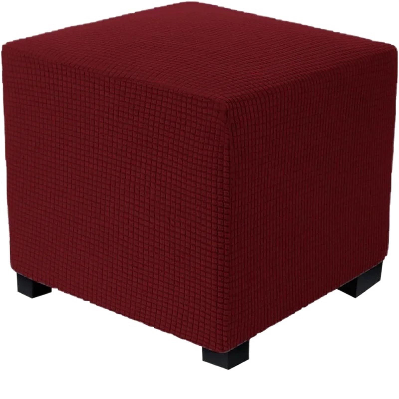 YXINAER Foot Stool Cover Ottoman Cover S/M Thicken Storage Stool Covers Stretch Footrest Furniture Protector Rectangle Slipcover Home(B13 Footstool Cover,M 60-76CM)