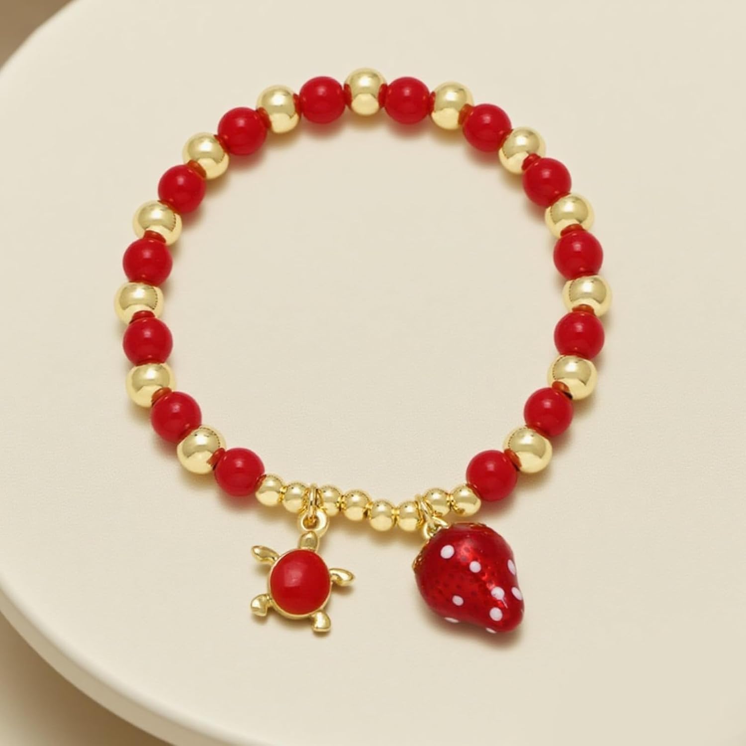 72ore Strawberry Bracelet Strawberry Dress Jewelry for Women Cute Strawberrys Accessories - Image 5