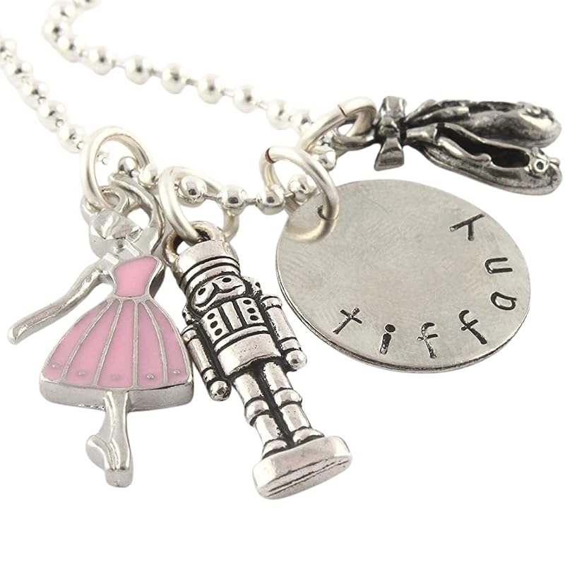 Sterling Silver Pink Ballet Slipper Dance Nutcracker Necklace