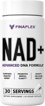FINAFLEX NAD+ Advanced DNA Formula - Supports Healthy Aging, Mental Clarity & Cellular Health - 60 Veggie Capsules - 30 Servings