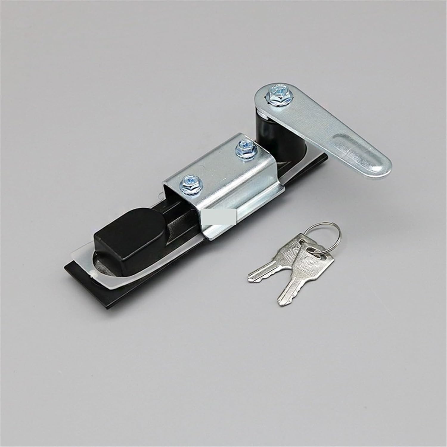 MS490 Electric Cabinet Door Handle Lock Meter Box Key Padlock 1Pcs(Silvery)