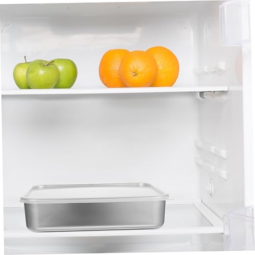 Miniatura 8 de YARNOW 1 juego de caja apilable de queso fresco para refrigerador contenedor de alimentos para refrigerador de frutas para mantener el tocino