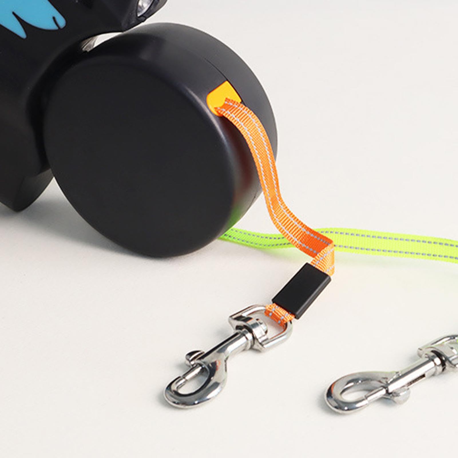 Guinzaglio per cani con luce, corda retrattile, guinzaglio per cani | estensibile, design anti-groviglio, elastico protettivo, blocco per ottenere protezione brevettata, cavo portatile per cani,
