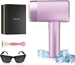 Depilador a Laser IPL MLAY T14 com Sistema de Resfriamento, Cabeça Substituível, Aprovado pela ANVISA, 1,5 Milhão de Flashes, Depilação Indolor e Eficaz para Corpo e Rosto(Rosa)