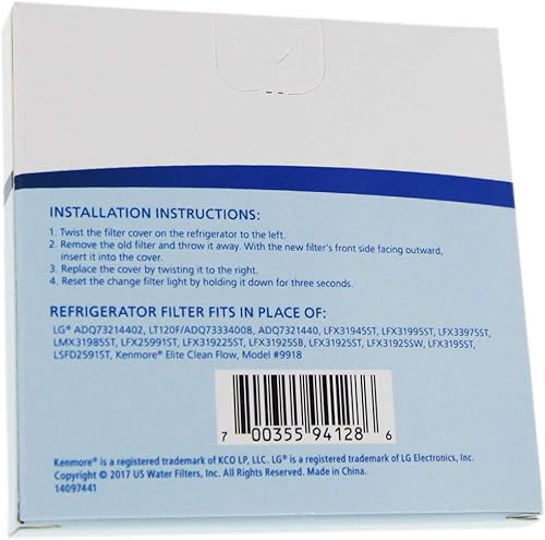 Miniatura 5 de Tier1 Filtro de aire para refrigerador LT120F  Reemplazo para LG LT120F, ADQ73214402, ADQ73214404, ADQ73214403, ADQ73334008, Kenmore Elite 46-9918,
