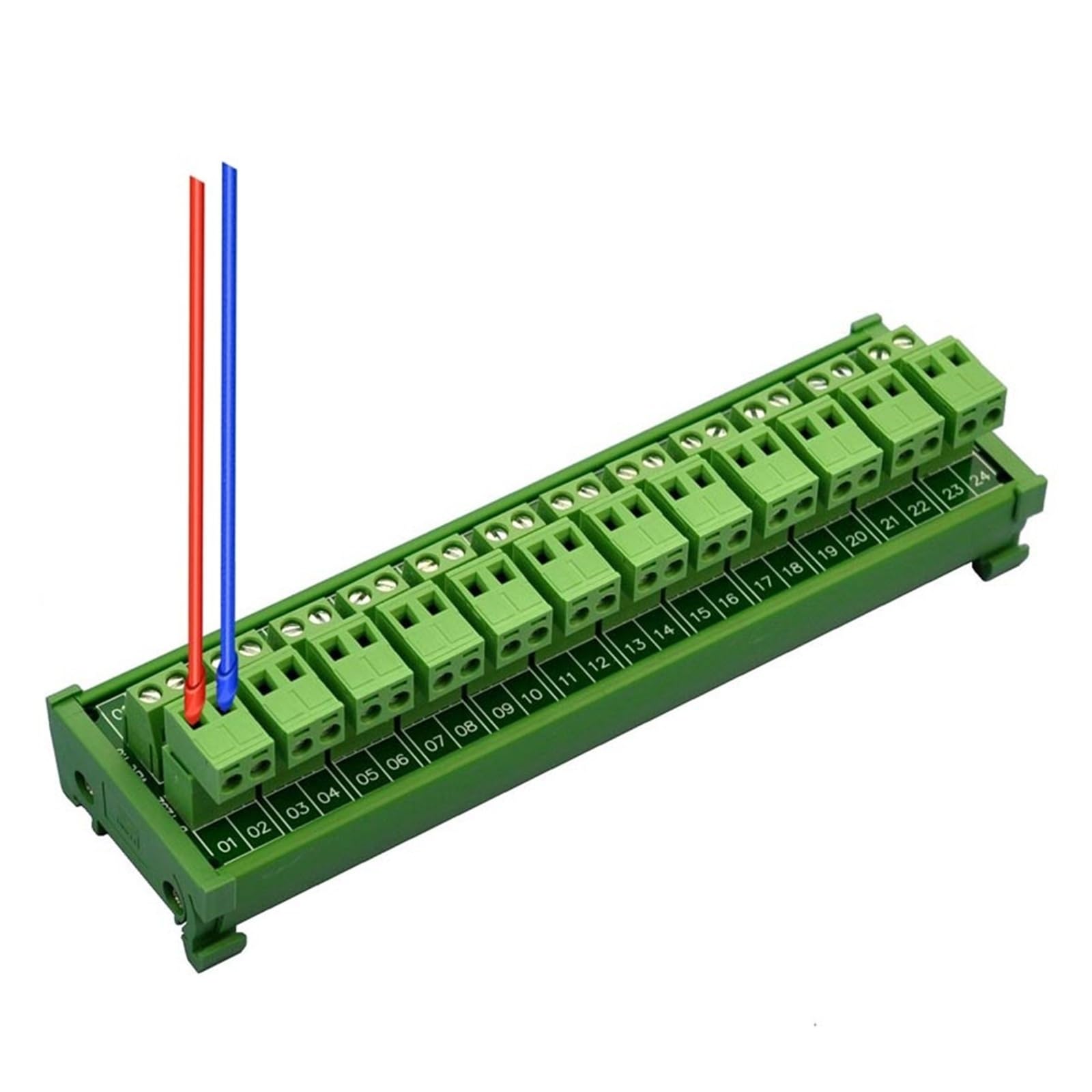Bloque de terminales enchufable para evitar enredos en rieles DIN con cableado vertical 3
