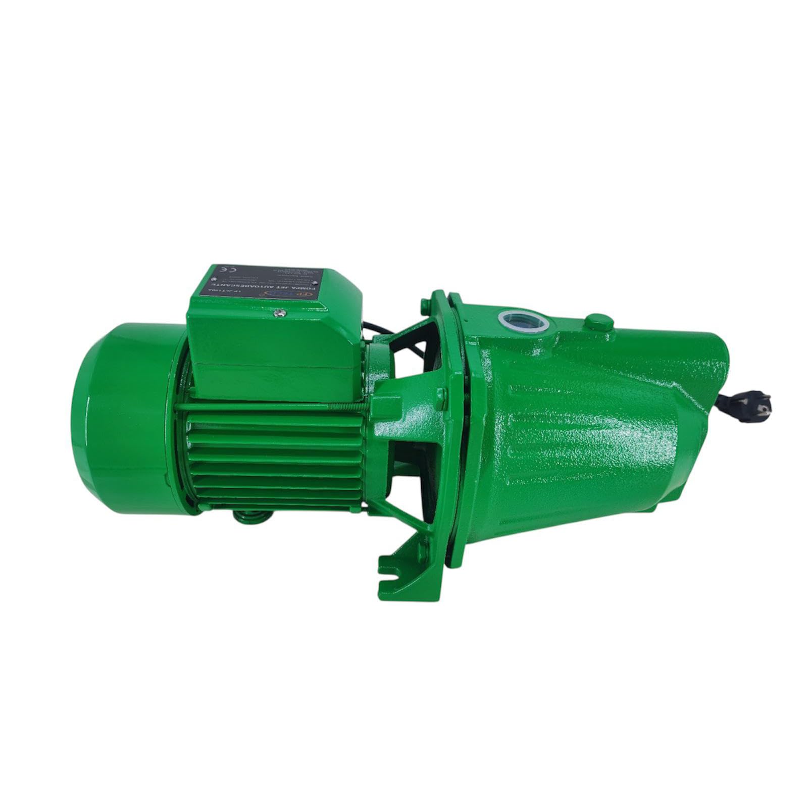 FP-TECH FP-JET100A 750W aluminiowa obudowa wirnika mosiężnego wirnika, moc tłoczenia 38 m, moc tłoczenia 38 m, ssanie 7 m, silnik jednofazowy 230 V, cicha i niezawodna