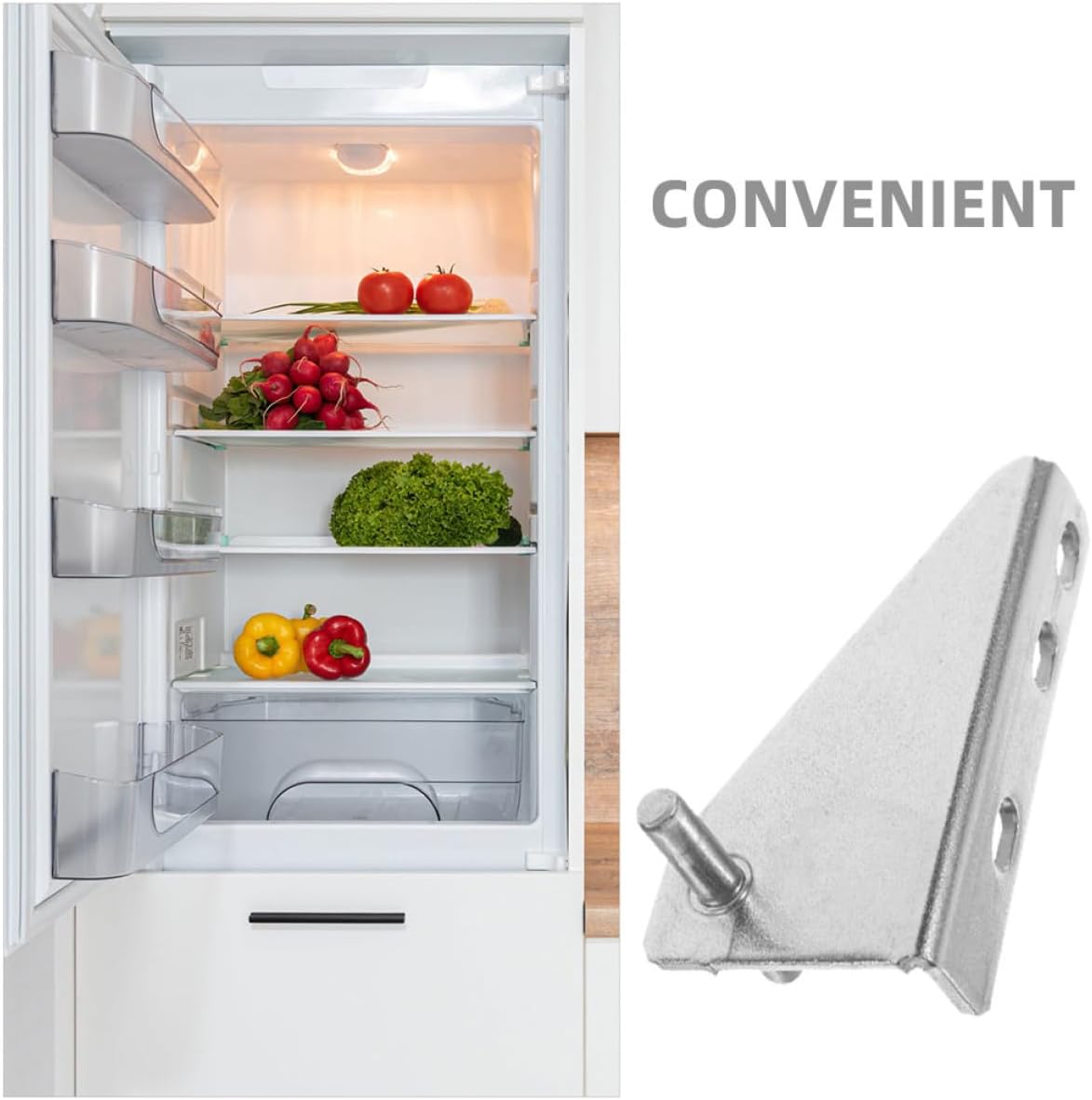 OSALADI Stainless Steel Refrigerator Door Center Hinge Replacement for Door Freezers Easy Installation Fit for Smooth Essential Kitchen Accessory