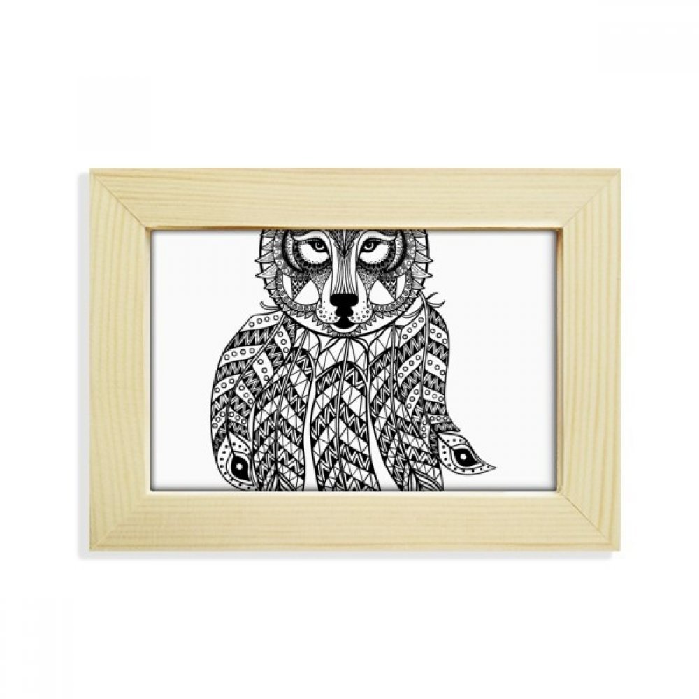Cadre photo bois raton laveur pour embellir votre espace de travail zen