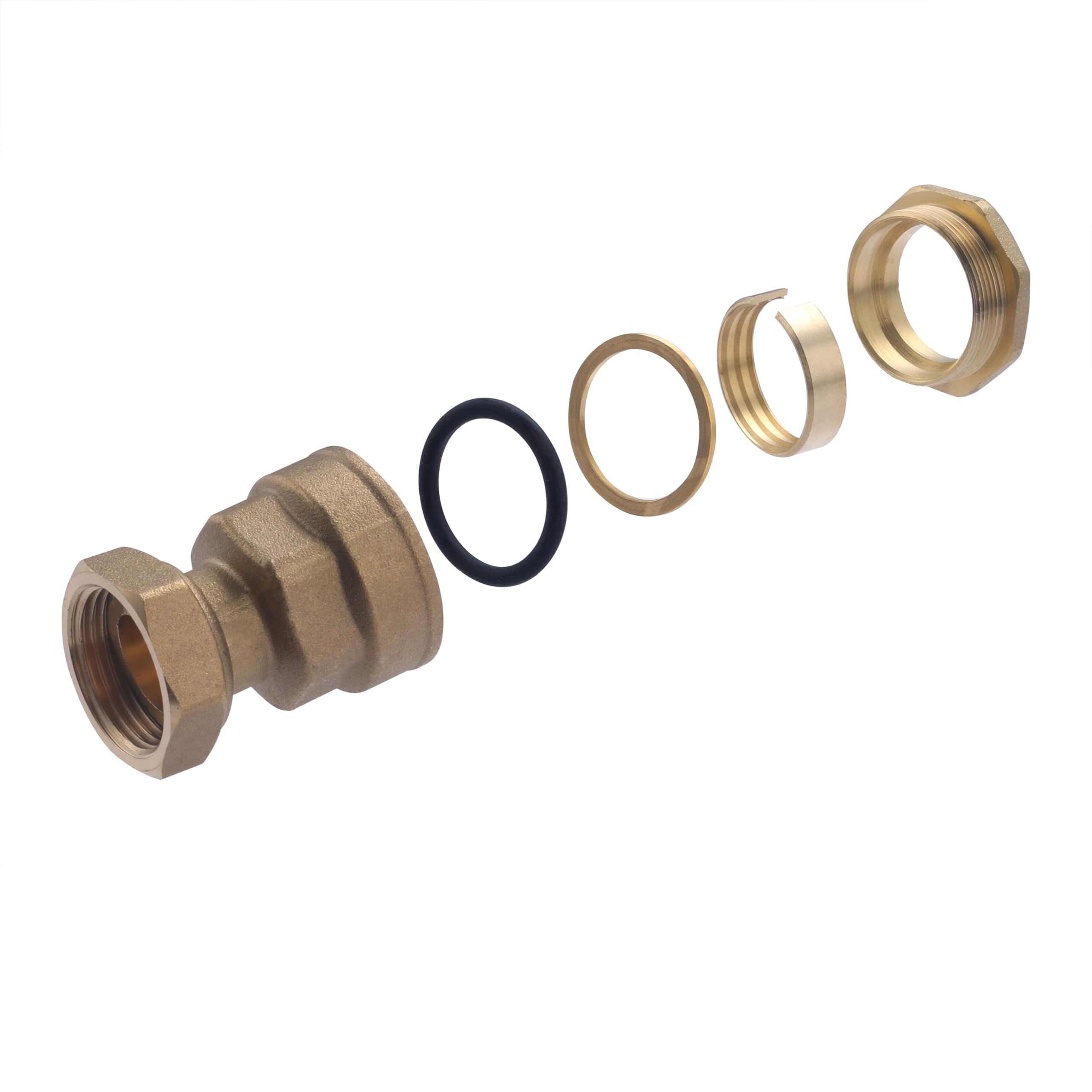 Adattatore Filo Tubo Maschio Ottone Massiccio Facile Da - Foto 2